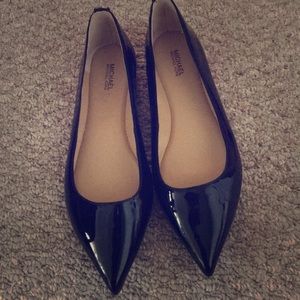 Michael Kors black patent leather flats.